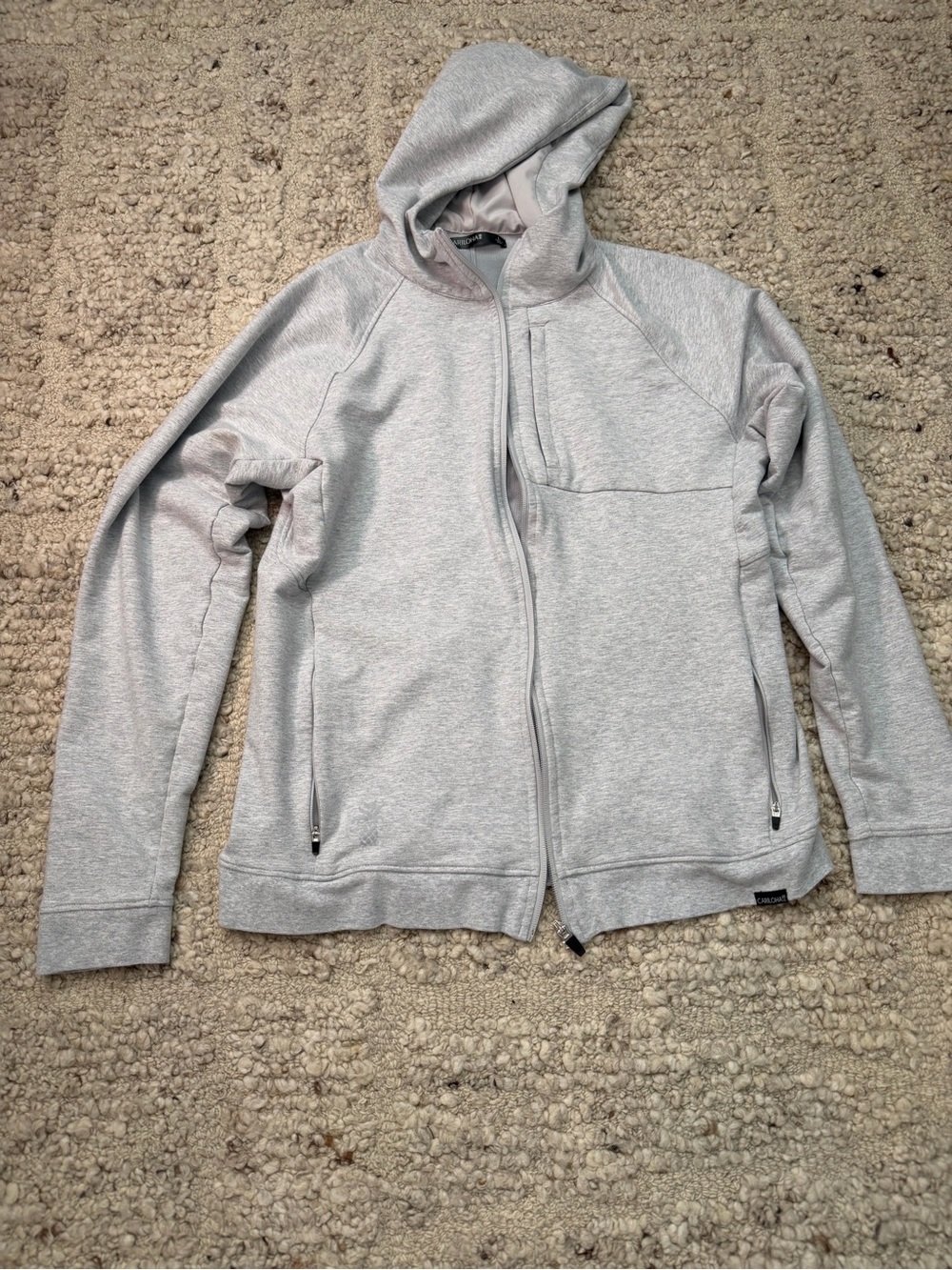 Cariloha Bamboo Gray Hooded Zip Jacket
